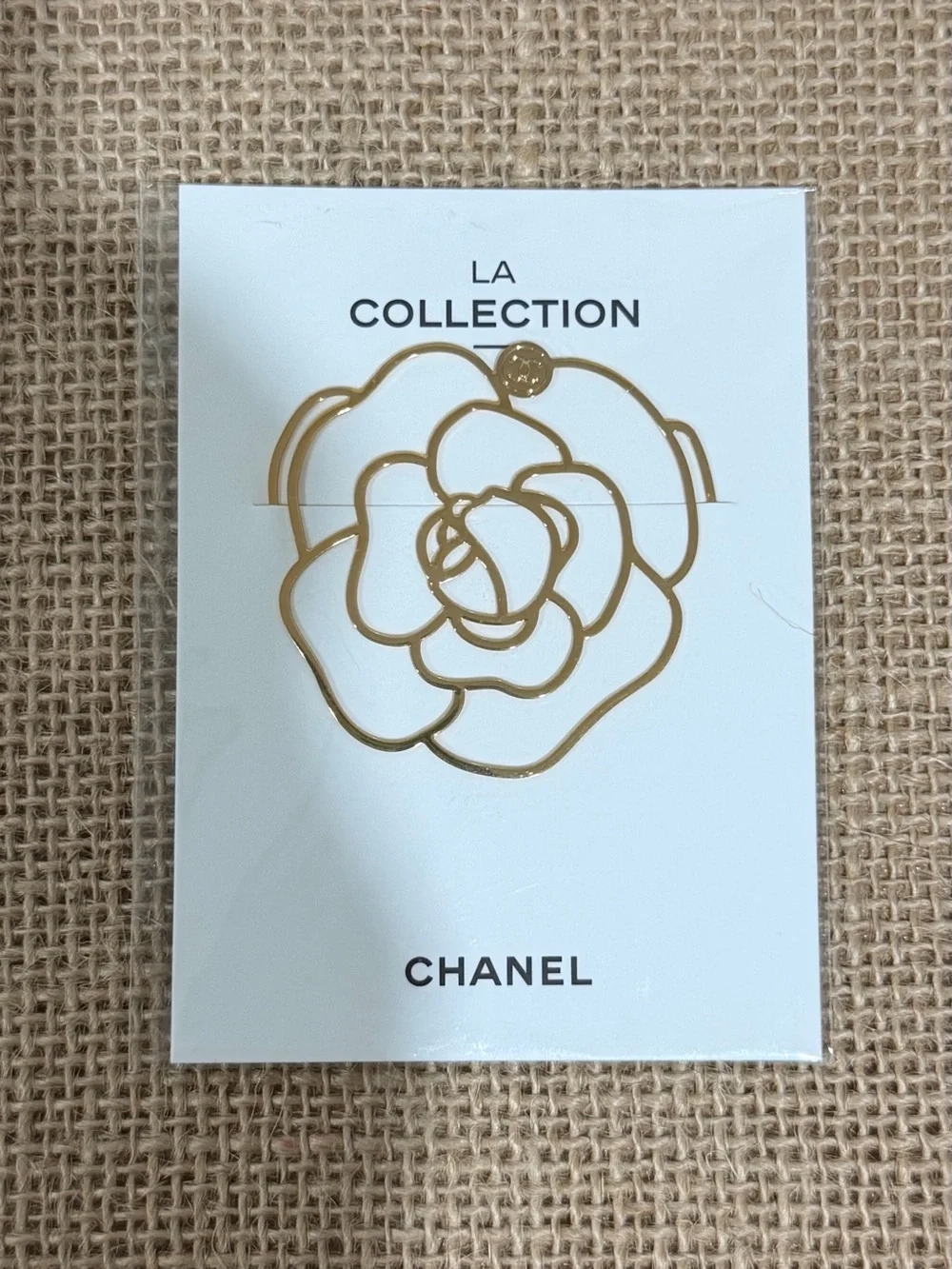 CHANEL Gold Camellia Bookmark - La Collection